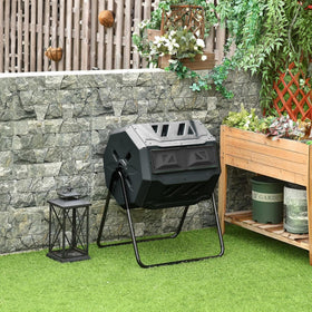 Hourleey outdoor compost bin in garden ready for kitchen scraps