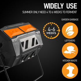 Hourleey compost bin sliding doors for simple loading and unloading