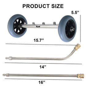 Hourleey curved wand 14-inch enables versatile spray angles during cleaning