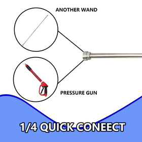 Hourleey extension wand 60-inch pack, brass fittings close-up for durable connections.