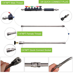 Hourleey 90-degree curved wand reaches along sidewalks.