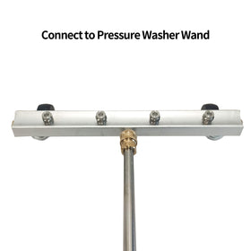 Hourleey four-nozzles system delivers even coverage for efficient cleaning