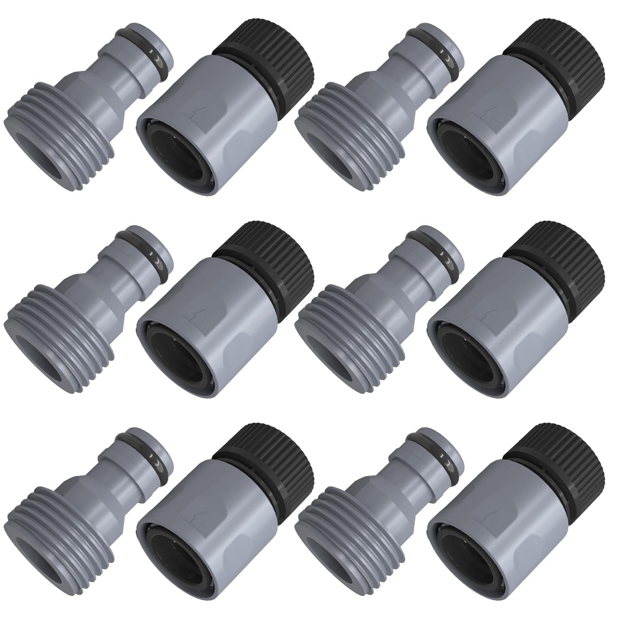 Hourleey garden hose quick connector set demonstrates compact, easy-install fittings for fast setup.