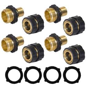 Hourleey garden hose quick connector set for fast, tool-free hose connections.