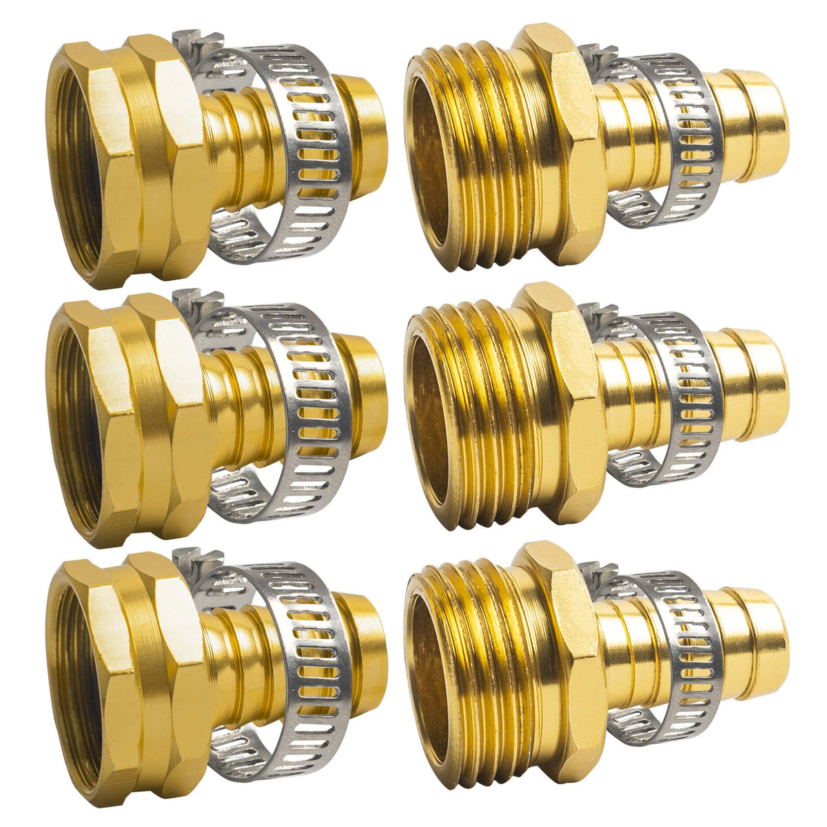 Hourleey garden hose repair connector set shown for quick 1/2 inch hose fixes