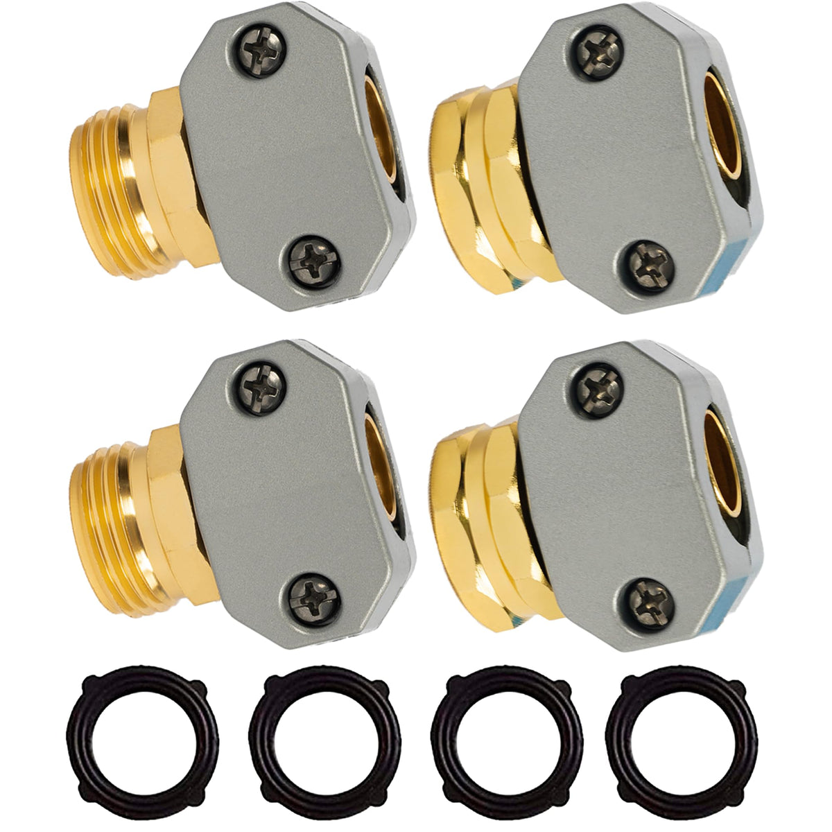 Hourleey garden hose repair kit two female ends for seamless connections