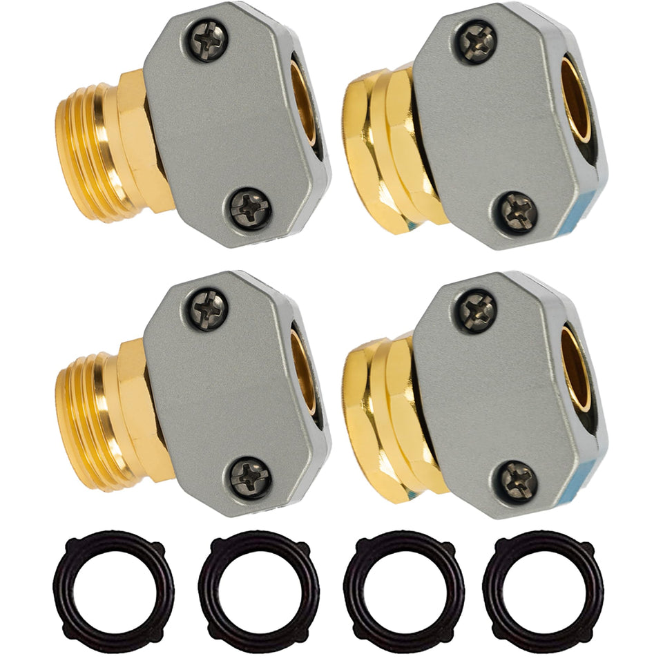 Hourleey garden hose repair kit two female ends for seamless connections