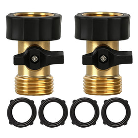 Hourleey garden hose shut-off valve with ergonomic handle for precise flow control.