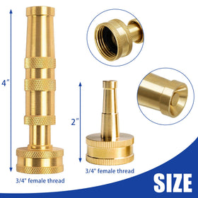 Hourleey heavy-duty brass 3-4 inch GHT connection for durable performance.