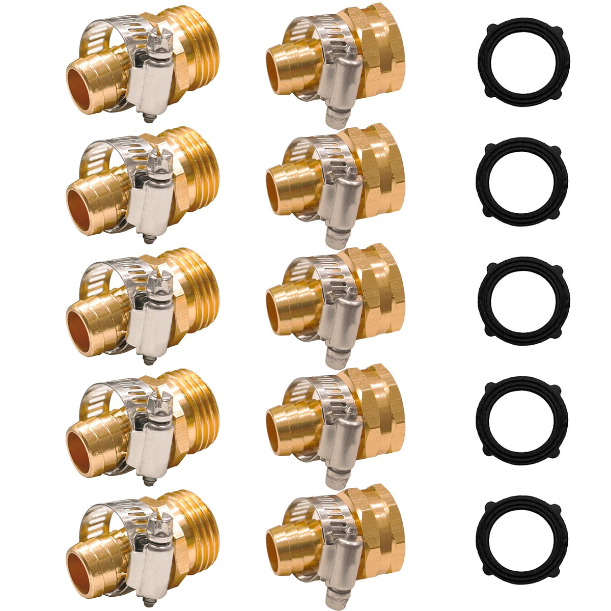 Hourleey aluminum hose mender with clamp for durable leak-free repairs