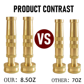 Hourleey hose nozzle 4-hole tip enables fine mist to jet spray.