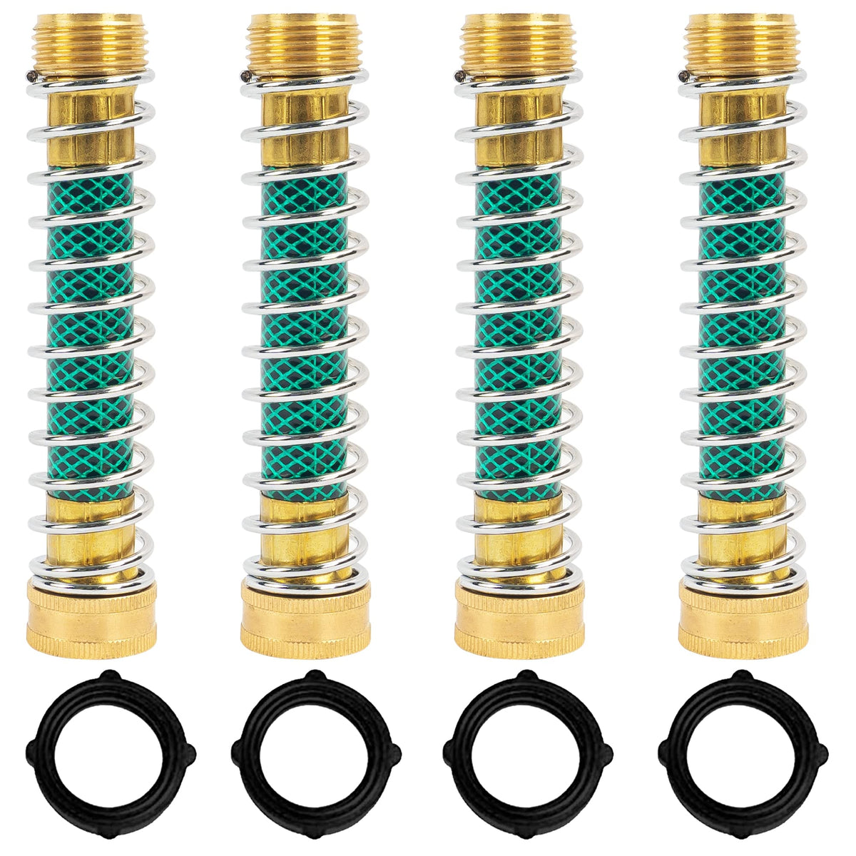 Hourleey hose protector guard 4-pack reduces kinks and leaks for durable watering