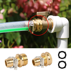 Hourleey in use demonstrates secure hose attachment during watering tasks