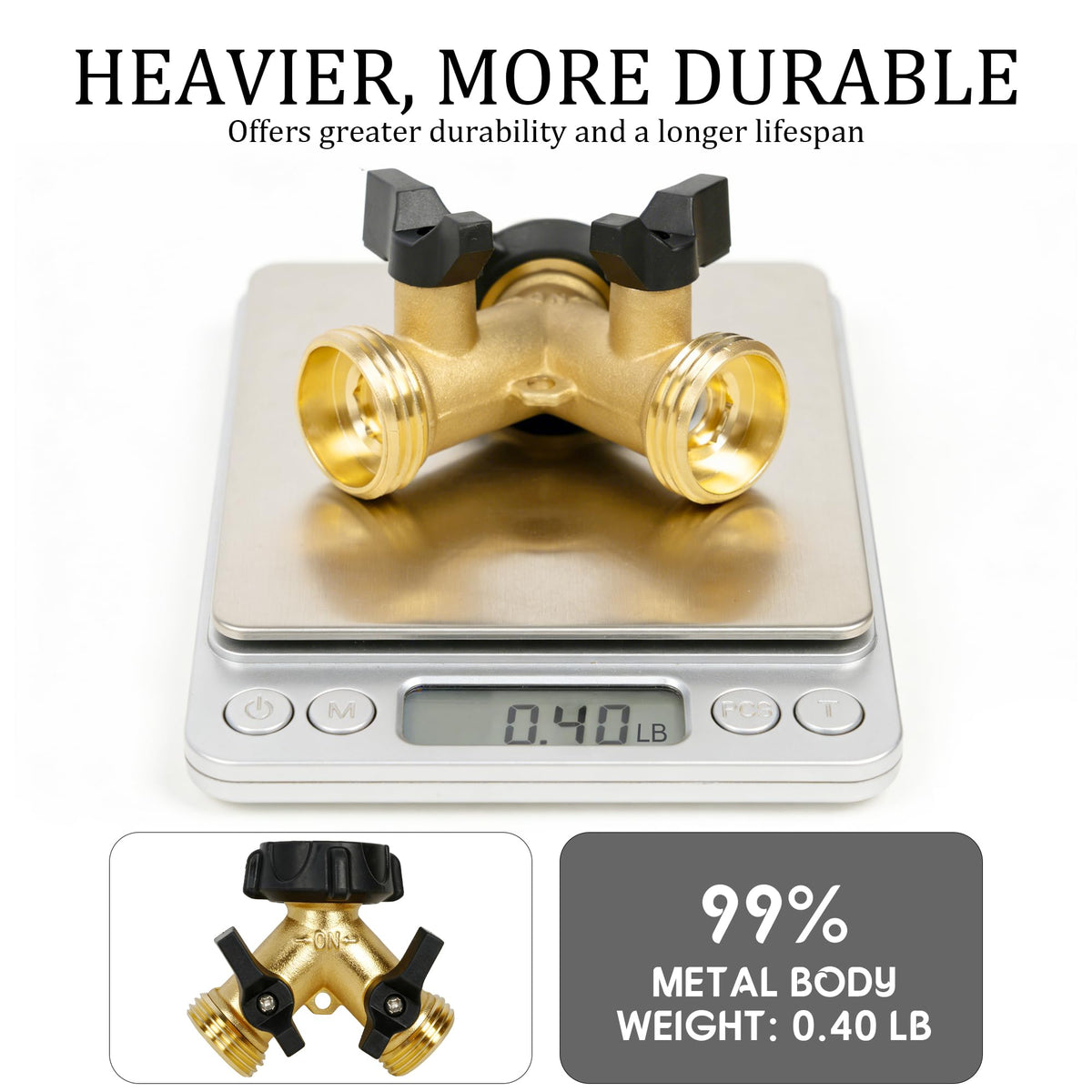Hourleey leak-proof design with ball valves prevents drips.