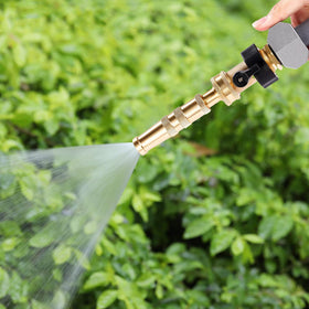 Hourleey leak-proof brass hose nozzle with replacement washers.