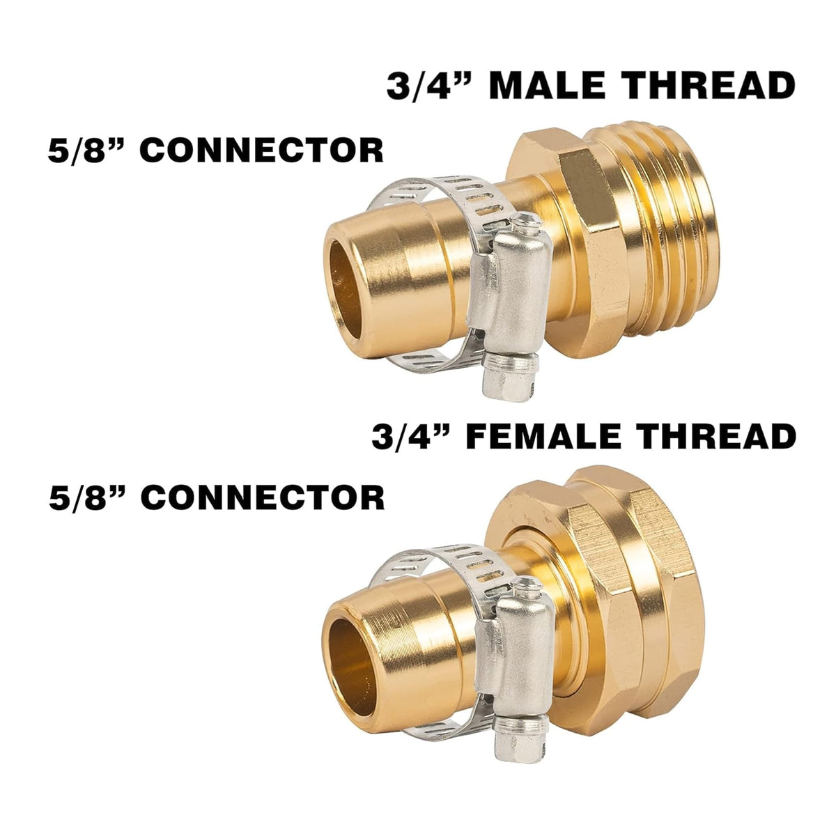 Hourleey male and female connectors close-up for seamless hose repairs