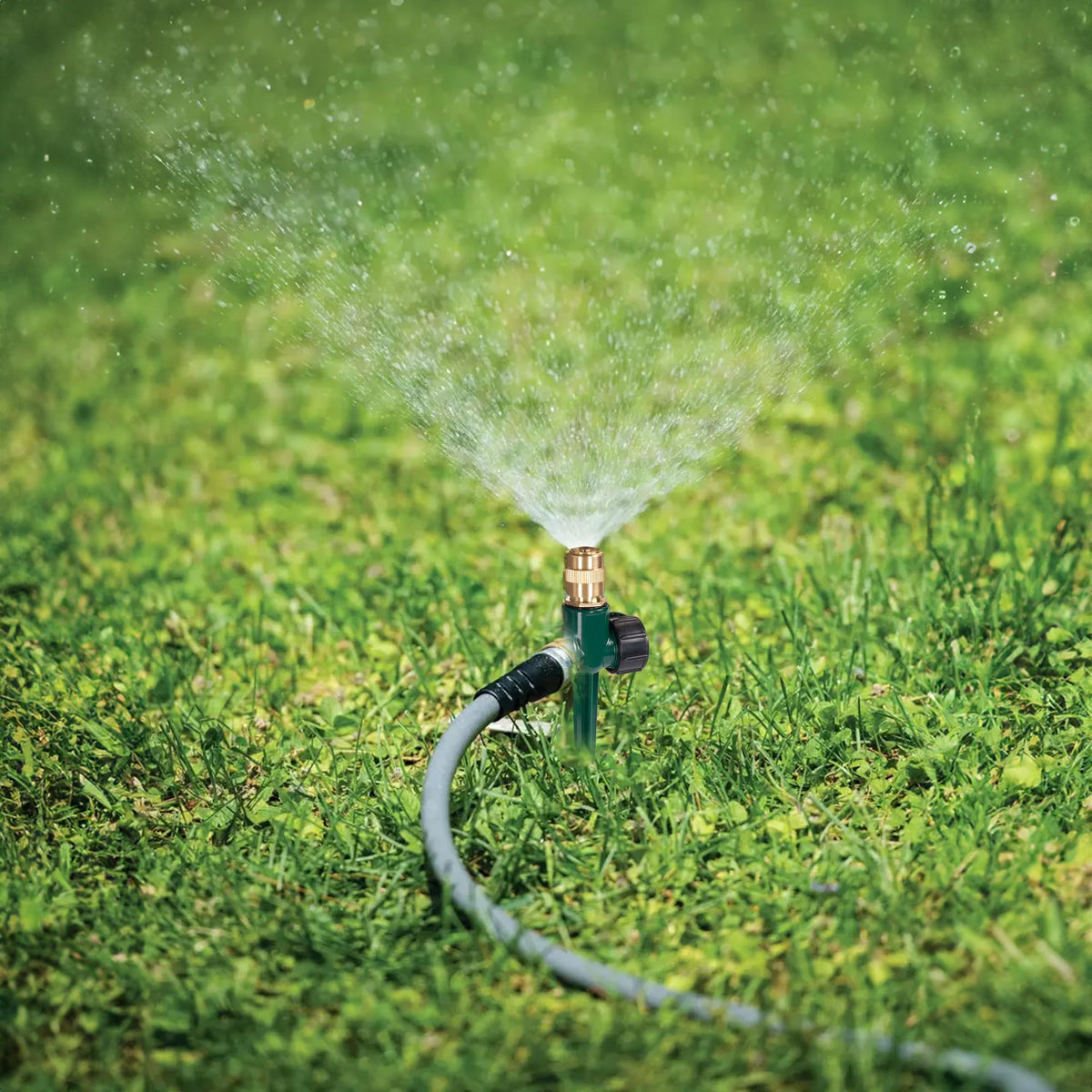 Hourleey multi-zone lawn irrigation connects for larger areas.
