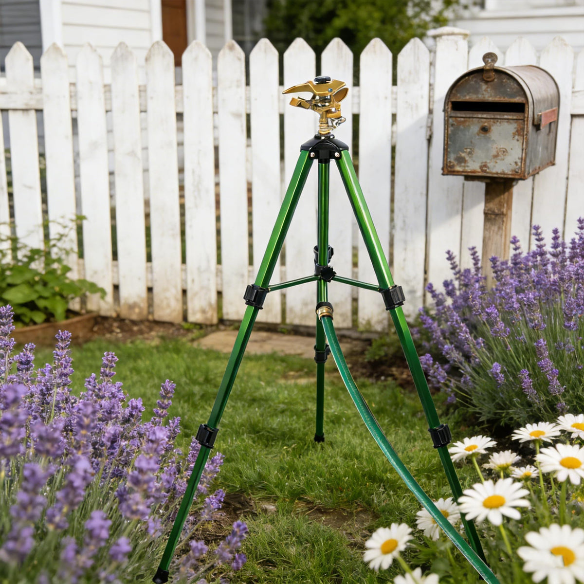 Hourleey outdoor irrigation setup ideal for yards, gardens, and patches