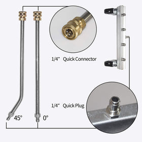 Hourleey quick-connect 1/4inch ensures fast setup with compatible pressure washers