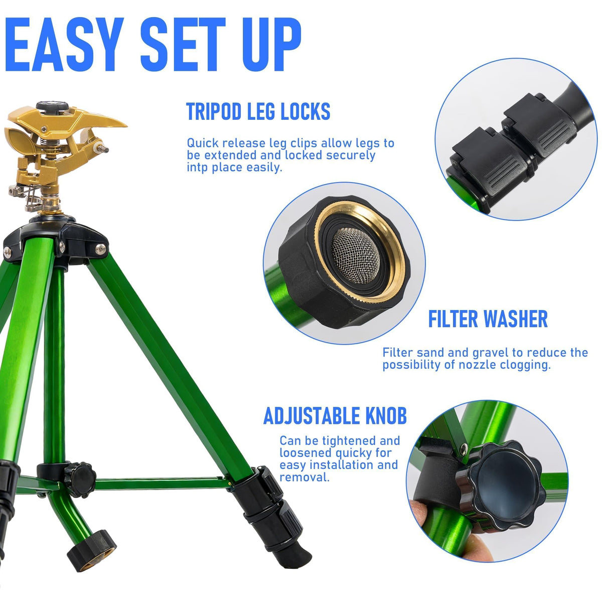 Hourleey retractable tripod at 27-inch height suits mid-height plants