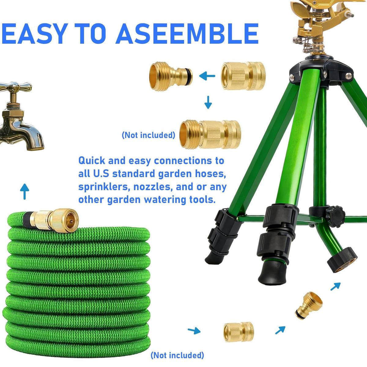 Hourleey retractable tripod at 37-inch height clears taller landscaping