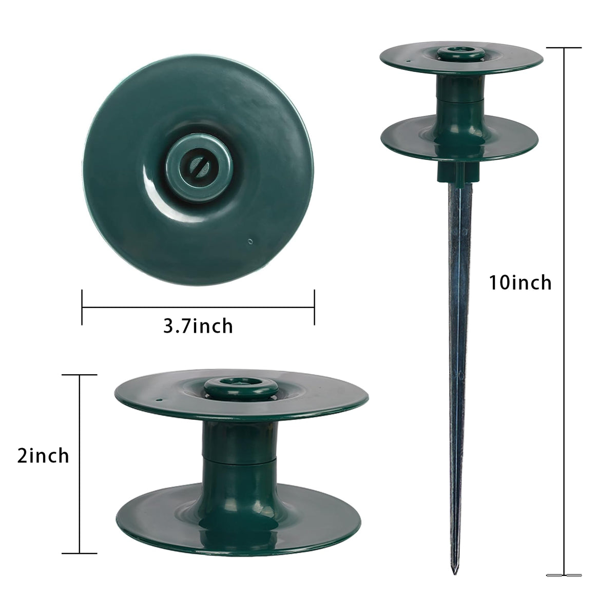 Hourleey rustproof zinc stake with durable top for easy hose guiding.