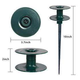 Hourleey rustproof zinc stake with durable top for easy hose guiding.