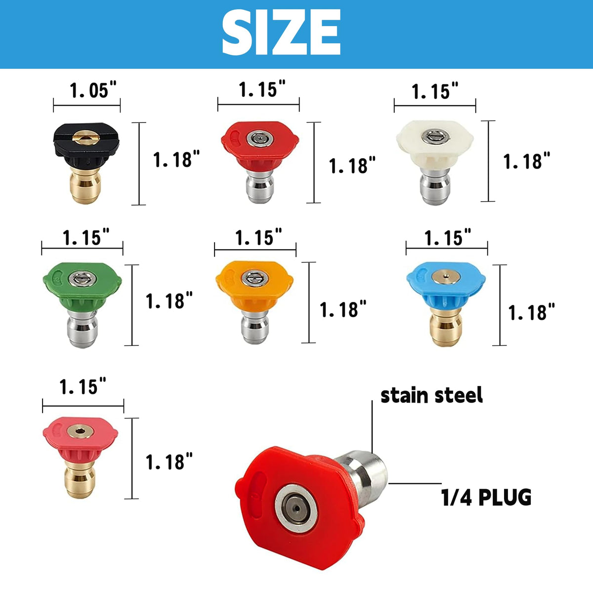 Hourleey soap mode nozzle tip for even cleaner distribution.