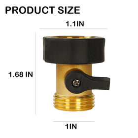 Hourleey solid brass valve close-up highlights rust-proof durability