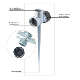 Hourleey base compatible with 1/2 inch sprinklers and 3/4 inch fittings