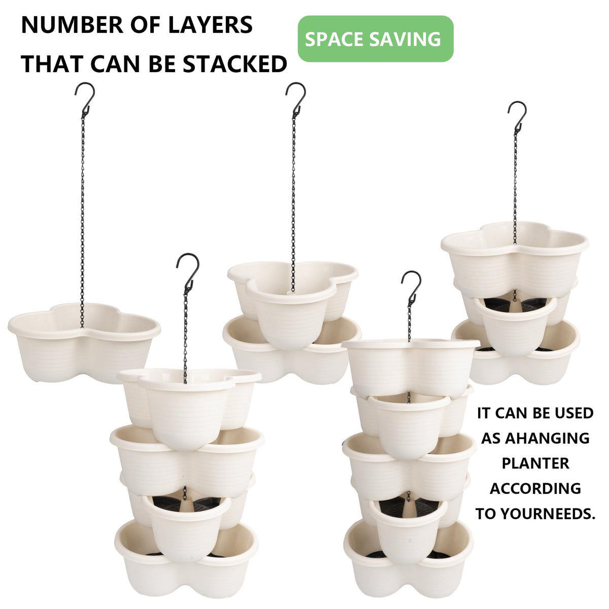 Hourleey strawberry planter with wheels enables easy relocation indoors or outdoors.