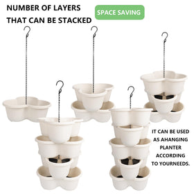 Hourleey strawberry planter with wheels enables easy relocation indoors or outdoors.