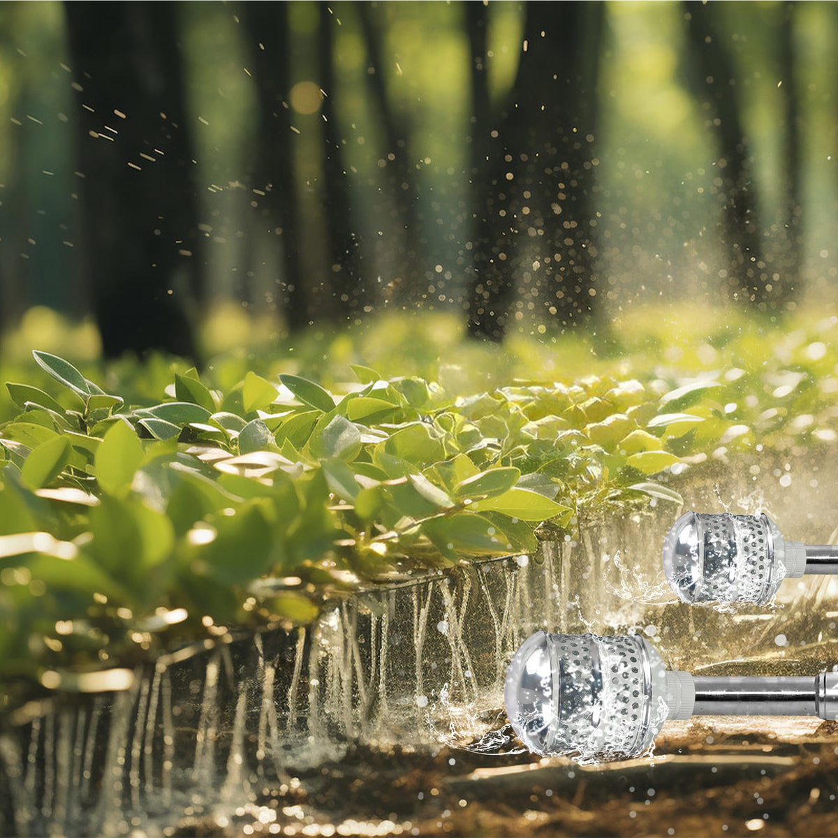 Hourleey two-pack for watering multiple spots at once.