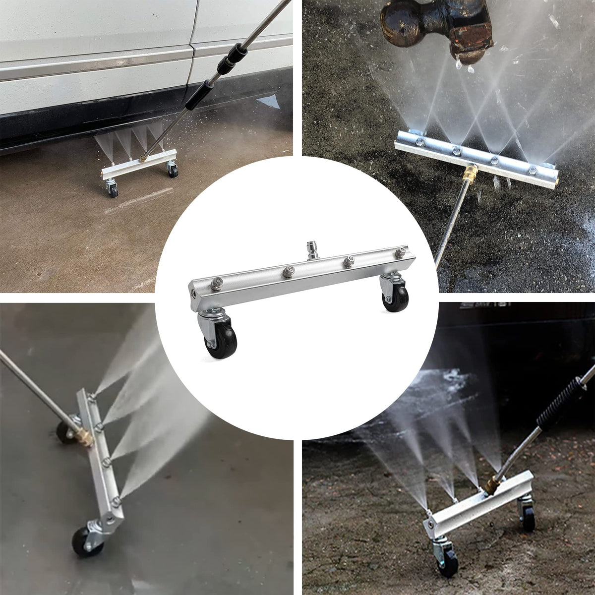 Hourleey undercarriage cleaner casters enable smooth positioning during cleaning