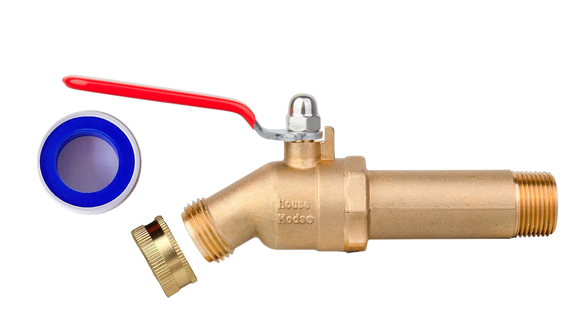 House Mods HMP011 brass 3in shank for easy water heater drainage