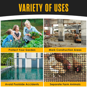 Houseables chicken fencing plastic netting keeps birds secure and garden tidy