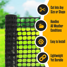 Houseables deer fence plastic netting protects garden plants from browsing