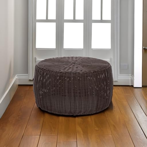 Household Essentials weather-resistant resin stool for indoor or outdoor use