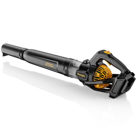 Houselife 600 CFM cordless leaf blower powering quick yard cleanup