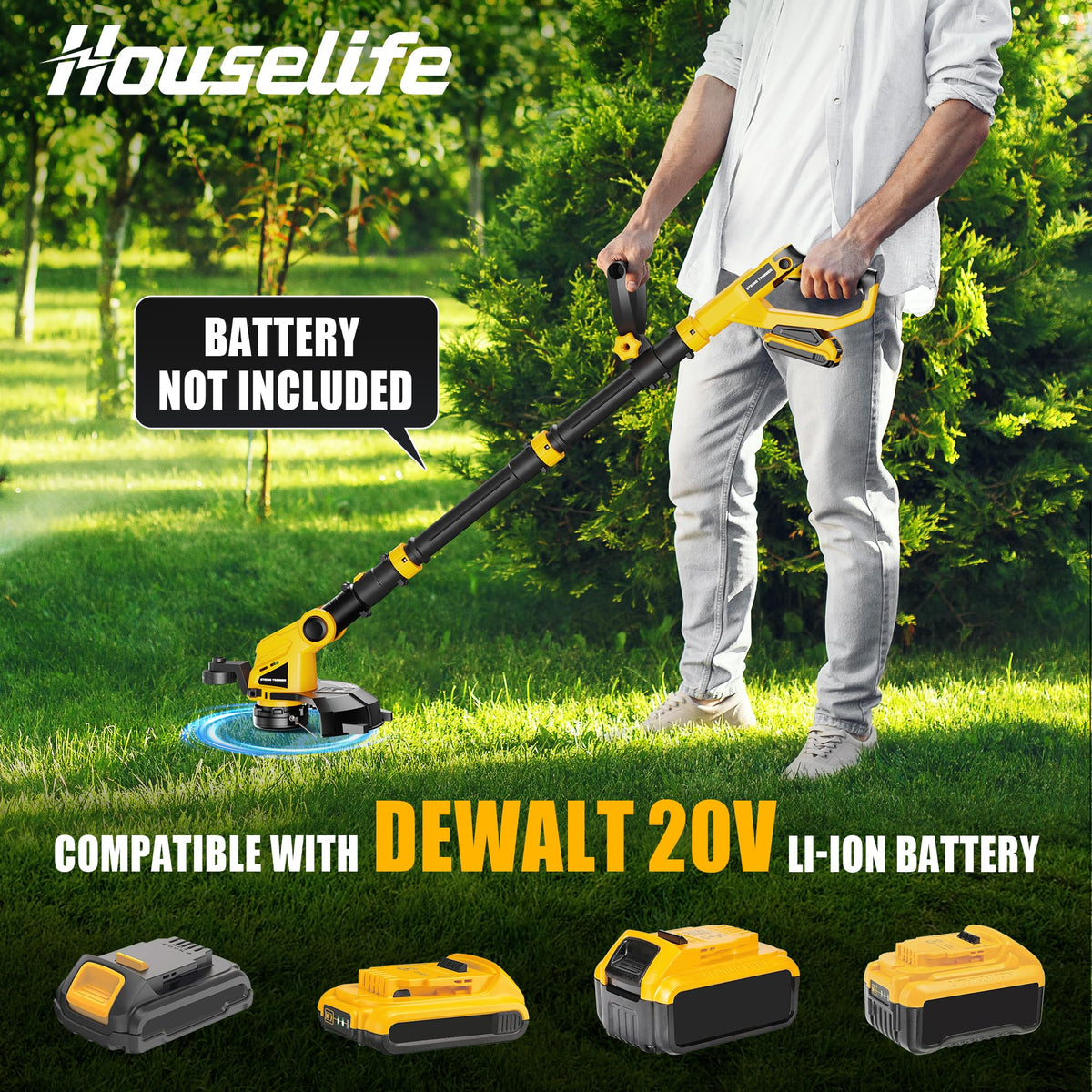 Houselife cordless leaf blower ultra-lightweight for deck cleanup