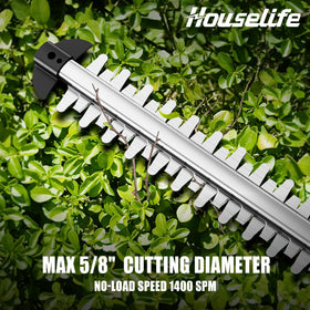 Houselife hedge trimmer demonstrates 5/8-inch cutting diameter on thick stems