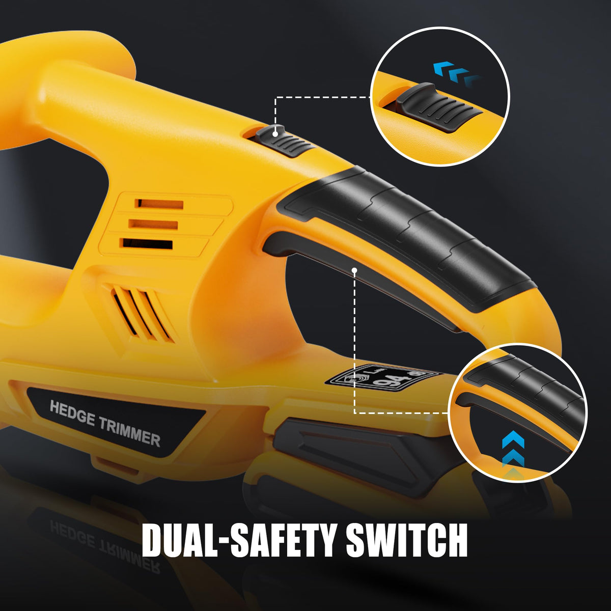 Houselife hedge trimmer with ergonomic grip for comfortable use