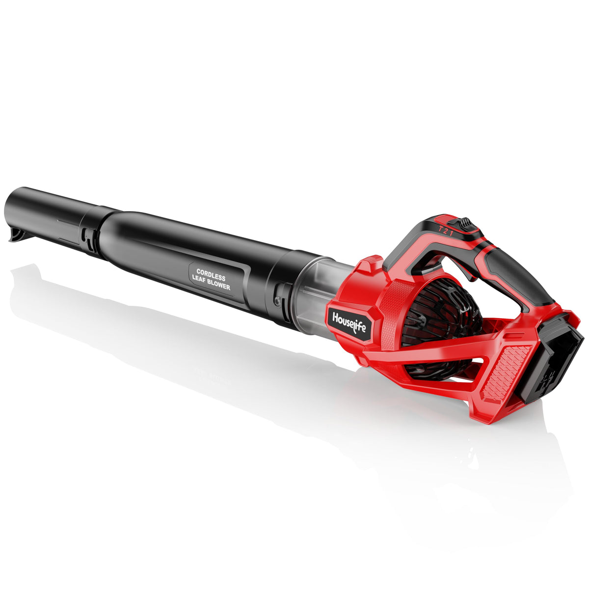 Houselife cordless leaf blower showing Milwaukee compatibility for flexible power options.