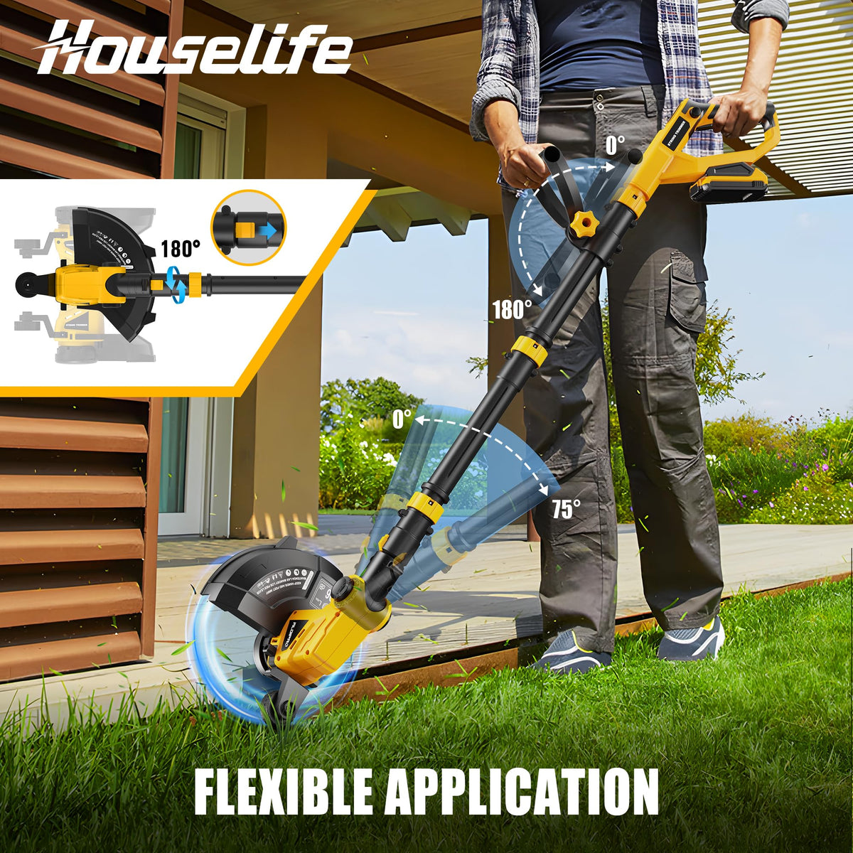 Houselife self-feeding centrifugal line system for smooth trimming