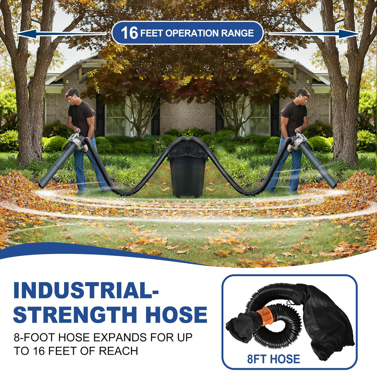 Houseluxe mesh hood provides a secure seal on trash cans during suction