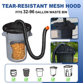 Houseluxe leaf collector maintains steady suction with a reliable spill prevention mesh hood