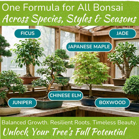 Houseplant Resource Center Bonsai Food ingredients Humic-Fulvic acid support root development.