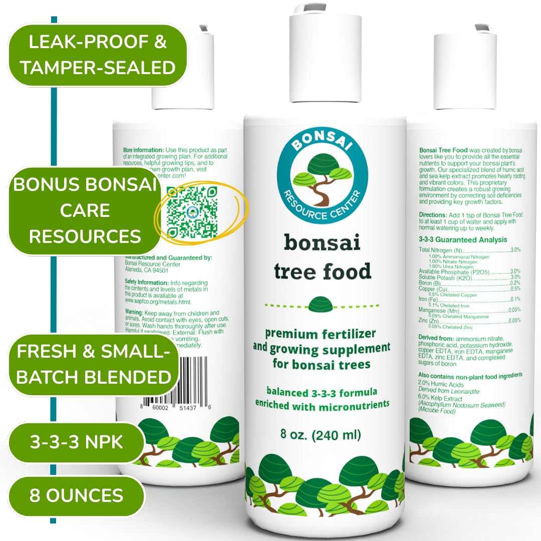 Houseplant Resource Center Bonsai Food plant care application enables effortless regular feeding.