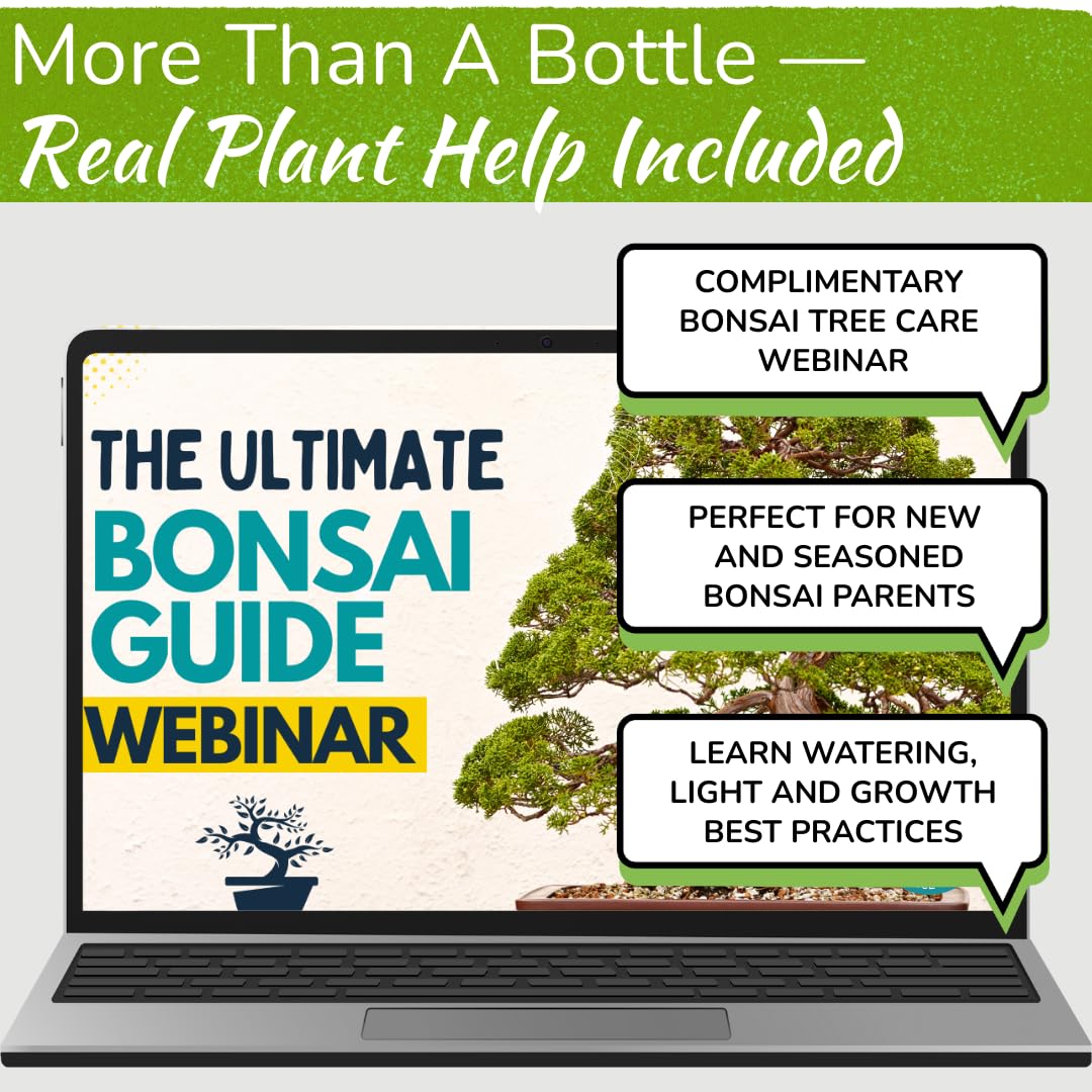 Houseplant Resource Center Bonsai Food shelf-stable bottle supports long-term plant care planning.