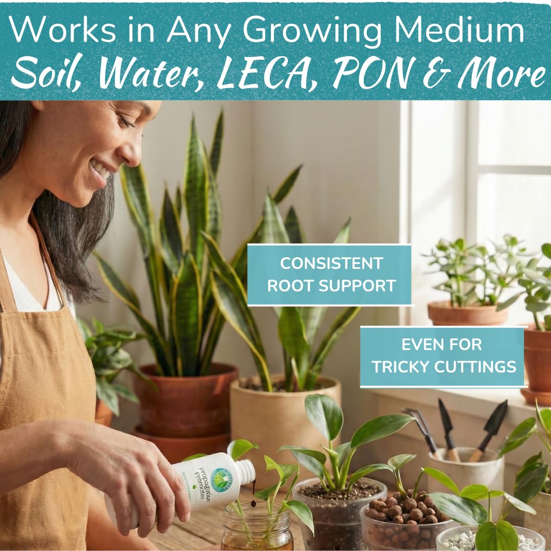 Houseplant Prop Drops shows easy use in soil propagation setups.